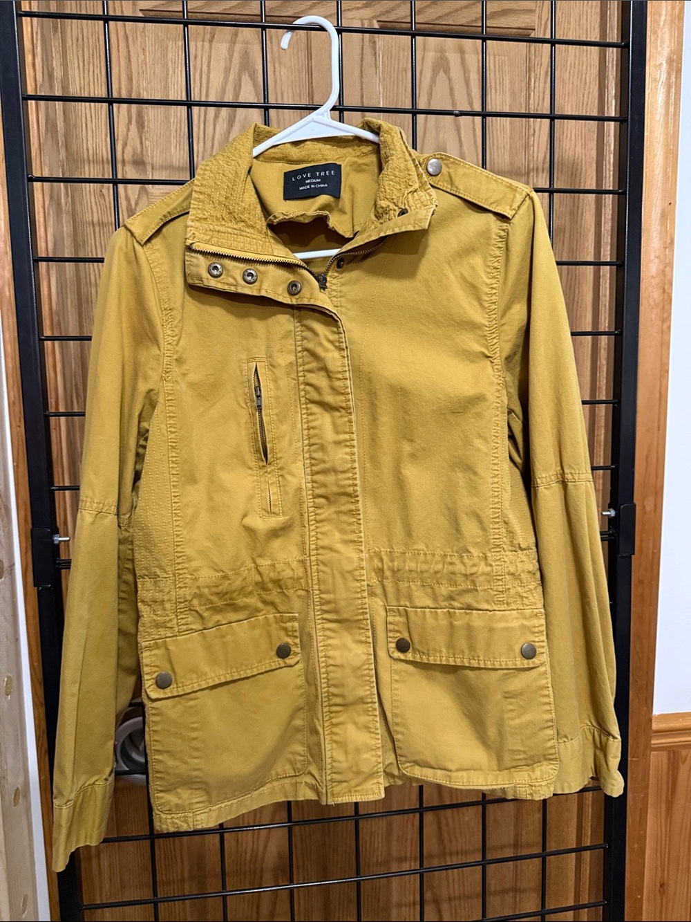 Love Tree Mustard Yellow Utility Jacket